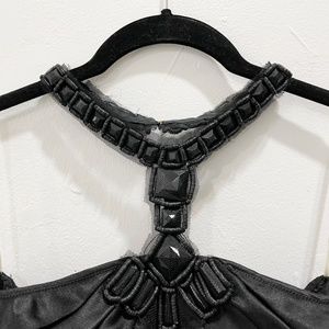 Leon Max Limited Edition XS Evening Black Mini Halter Dress